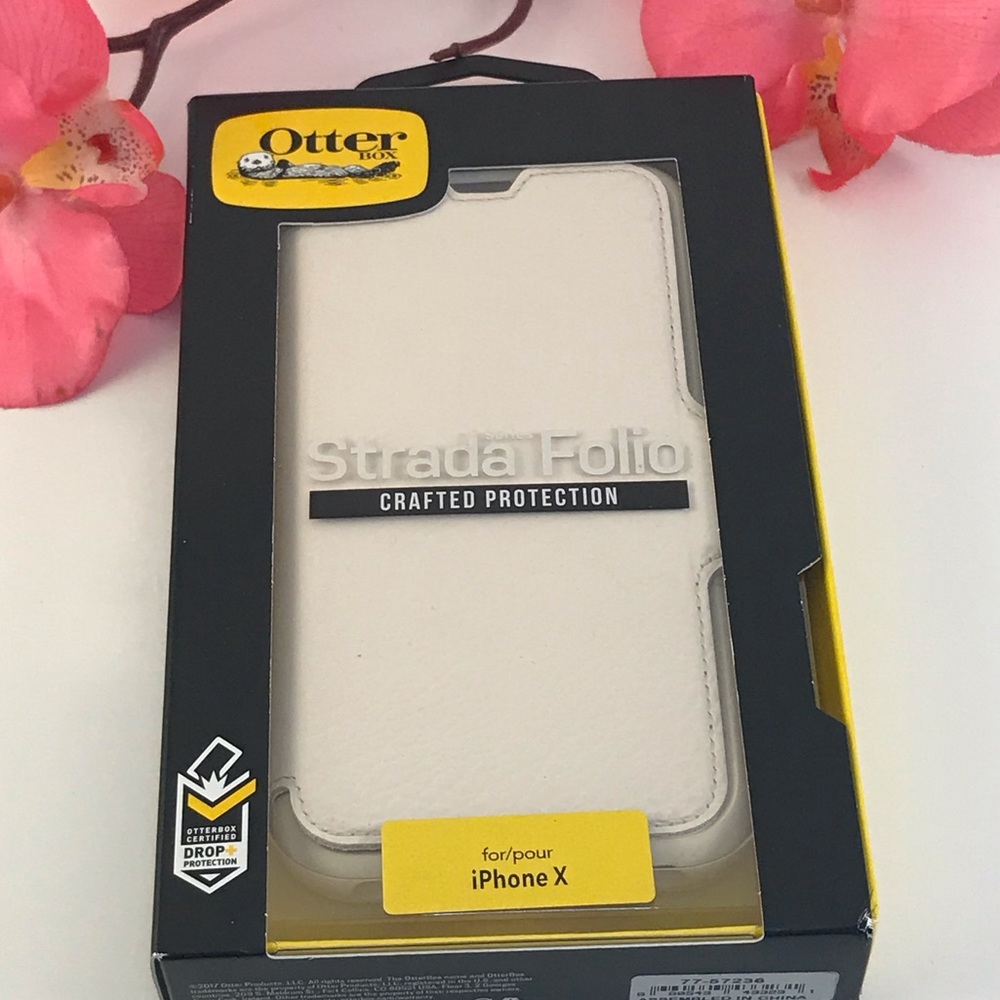 OtterBox iPhone X White LEATHER Folio NIB📱 - Picture 2 of 7